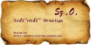 Szántó Orsolya névjegykártya