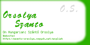 orsolya szanto business card